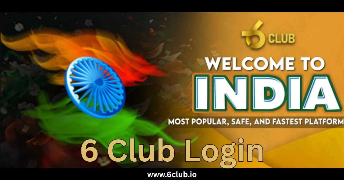 A welcome image with a 6 Club game logo and a Tiranga flag